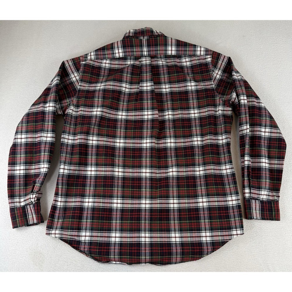 Ralph Lauren Red Plaid Classic Oxford Dress Shirt Men's Large Green Pony‎ - Picture 10 of 10